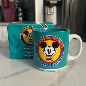 Vintage Teal 1st Disneyana, 1992 Contemporary Resort Collectors Mug